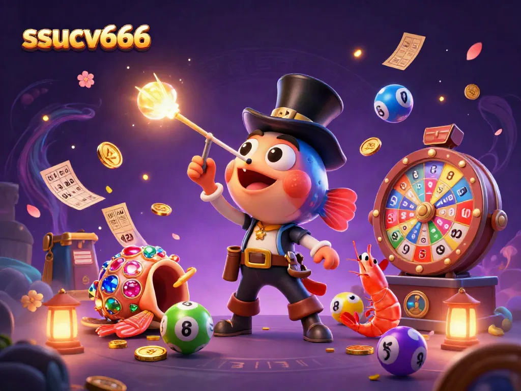 Engage with ssucv666's vibrant lottery scene featuring dynamic characters and exciting game elements.