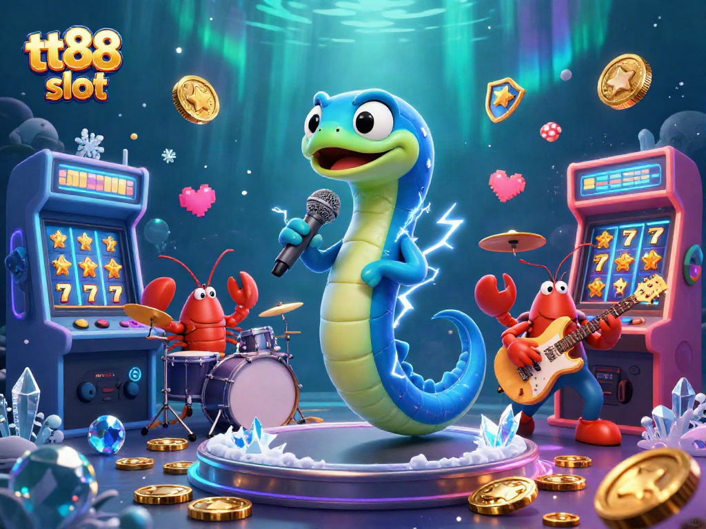 Engage with the tt88 slot featuring a lively underwater casino scene with colorful elements.