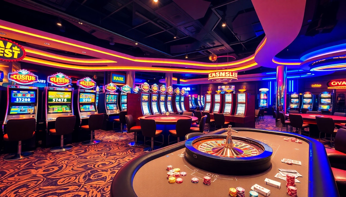Jouer au casino crypto en ligne avec des machines à sous lumineuses et des jeux de table.