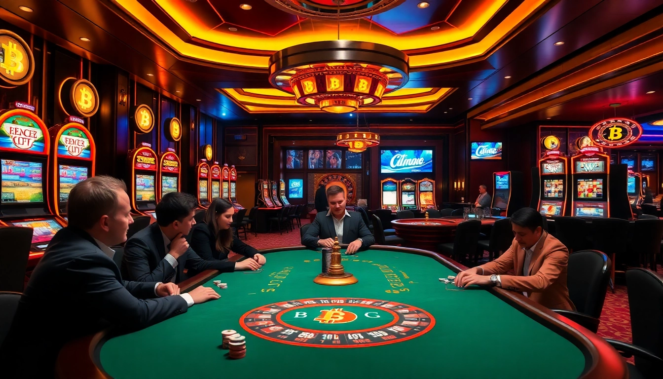 Vivez l'excitation des jeux de casino crypto à une table de poker luxueuse.