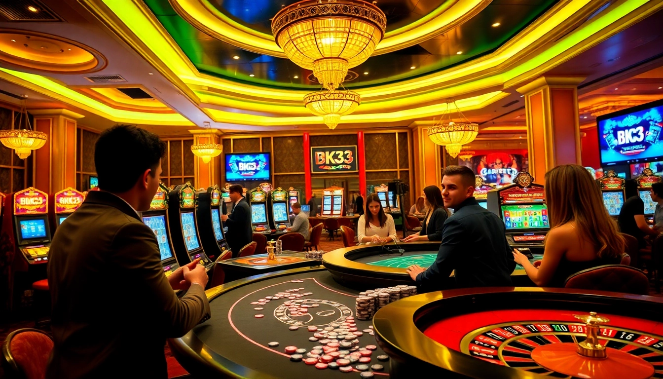Experience the excitement of the Bk33 club with vibrant tables and engaging gamers.