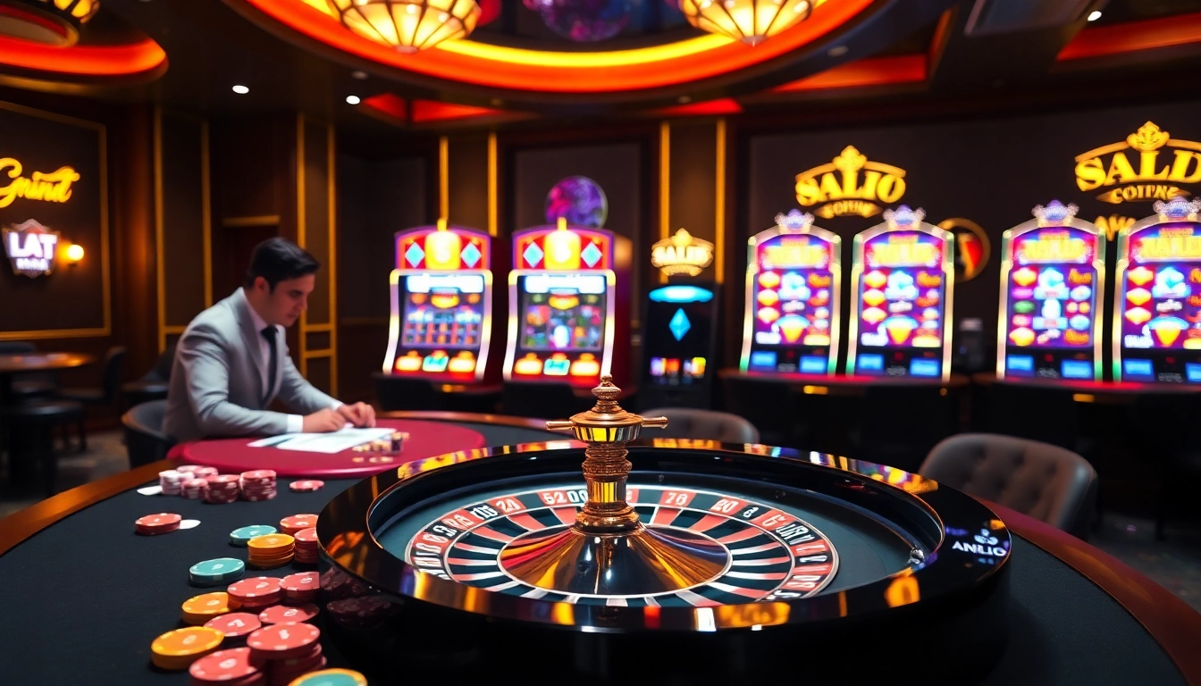 Engage in thrilling casino crypto games at a stylish table with vibrant chips and cards.
