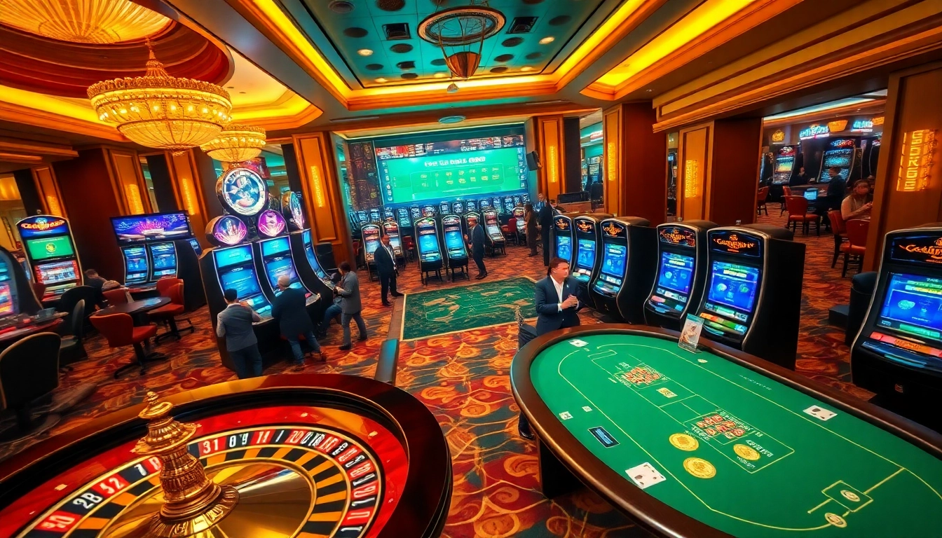 Experience the thrill of casino crypto gaming with vibrant slot machines and poker tables.