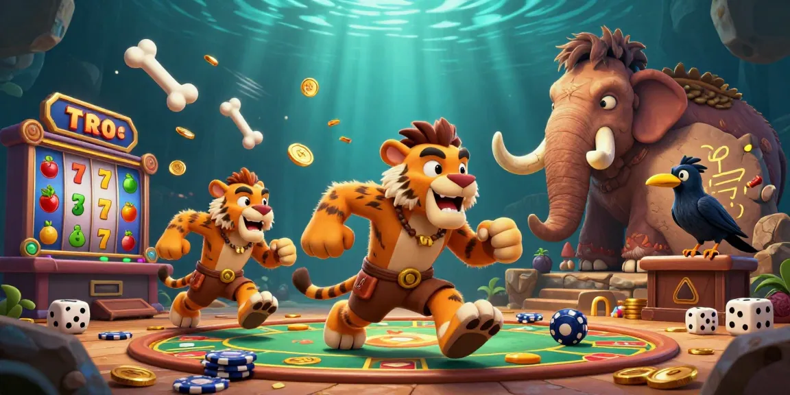 Xem phim online and enjoy thrilling slots with a caveman and sabertooth tiger duo in a prehistoric casino.