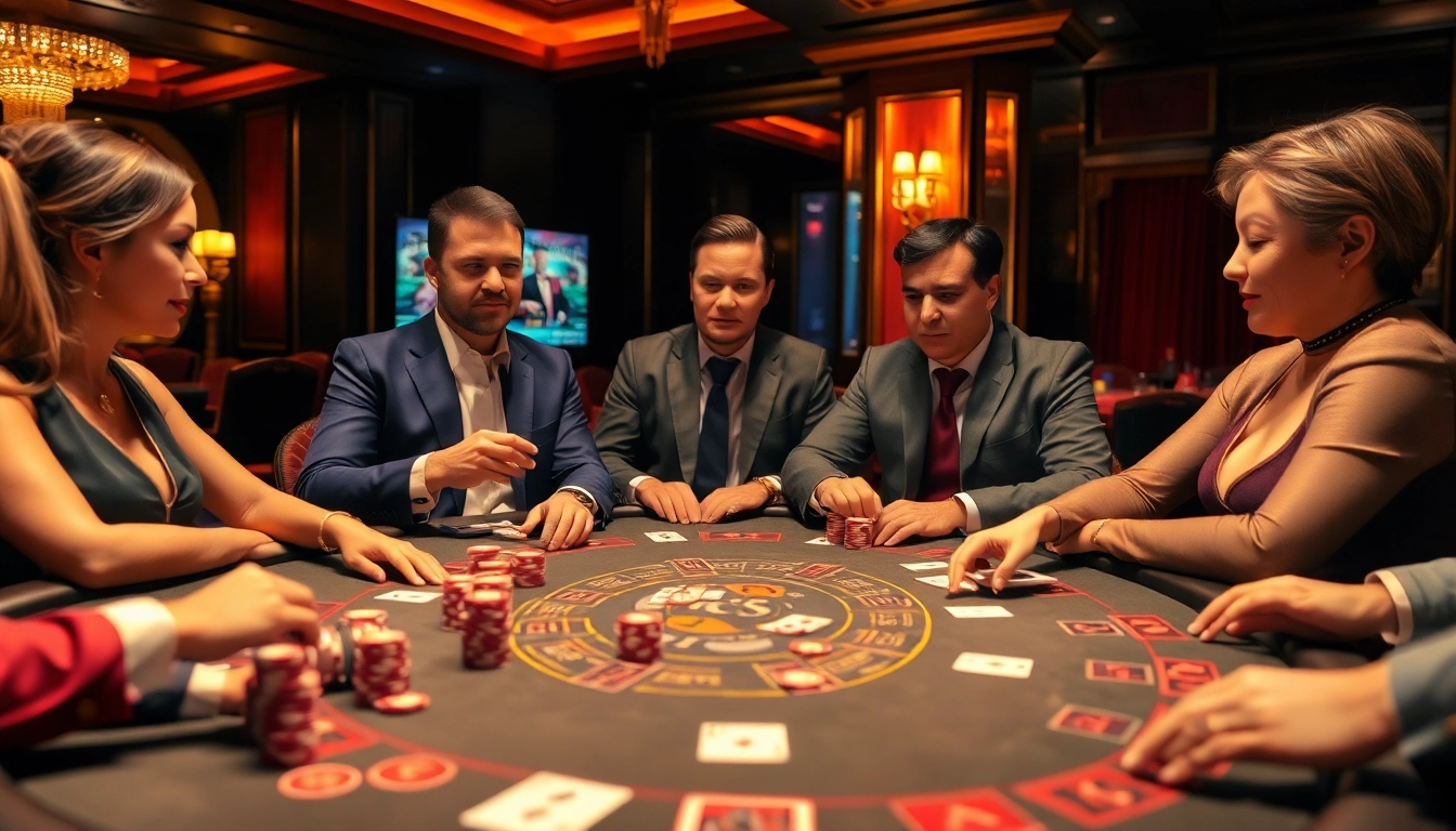 Jouer à des jeux d'argent sur un casino en ligne avec des joueurs concentrés à une table de blackjack. related image