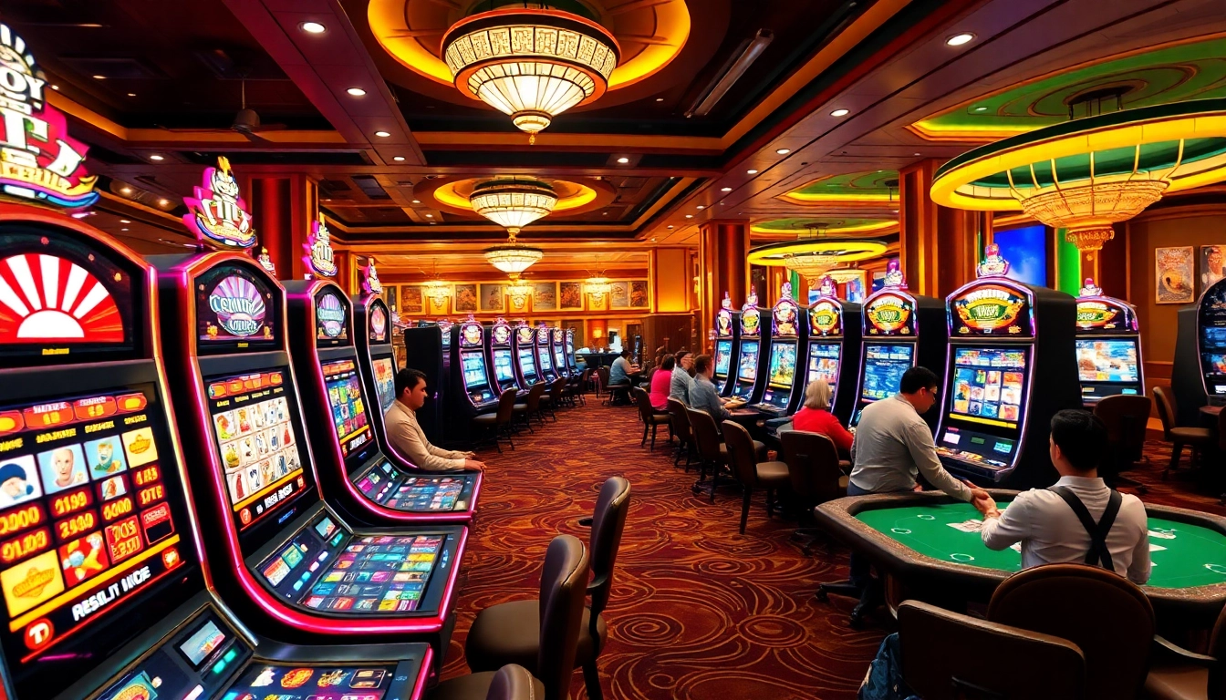 Casino en ligne offrant une expérience immersive avec des machines à sous et des tables de poker.