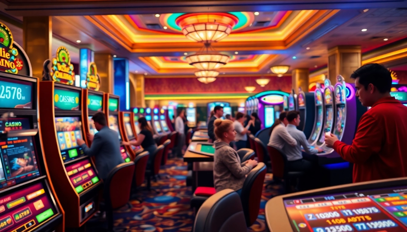 Jouez à des jeux captivants de casino en ligne avec une ambiance animée et vibrante.