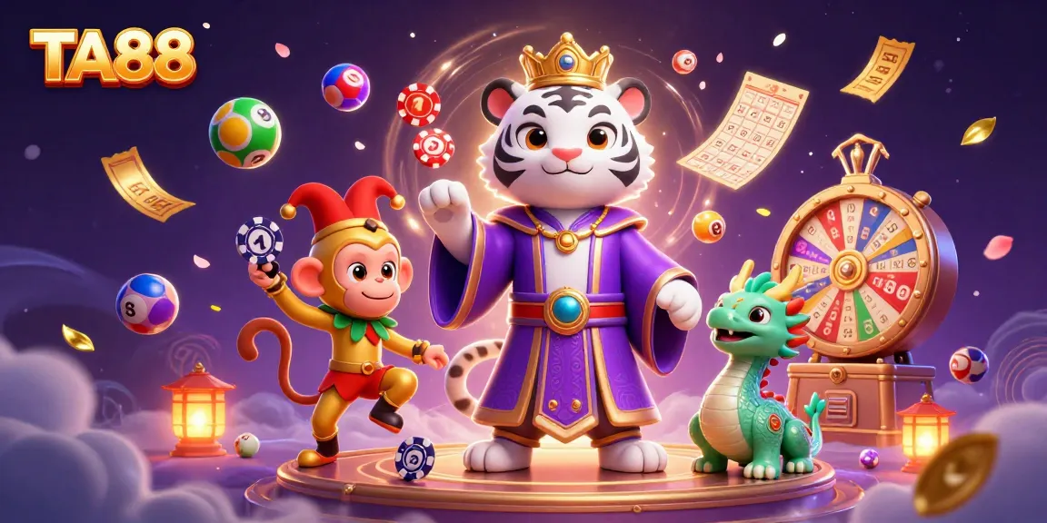 TA88 showcases an enchanting casino scene with vibrant characters and dynamic gaming elements.