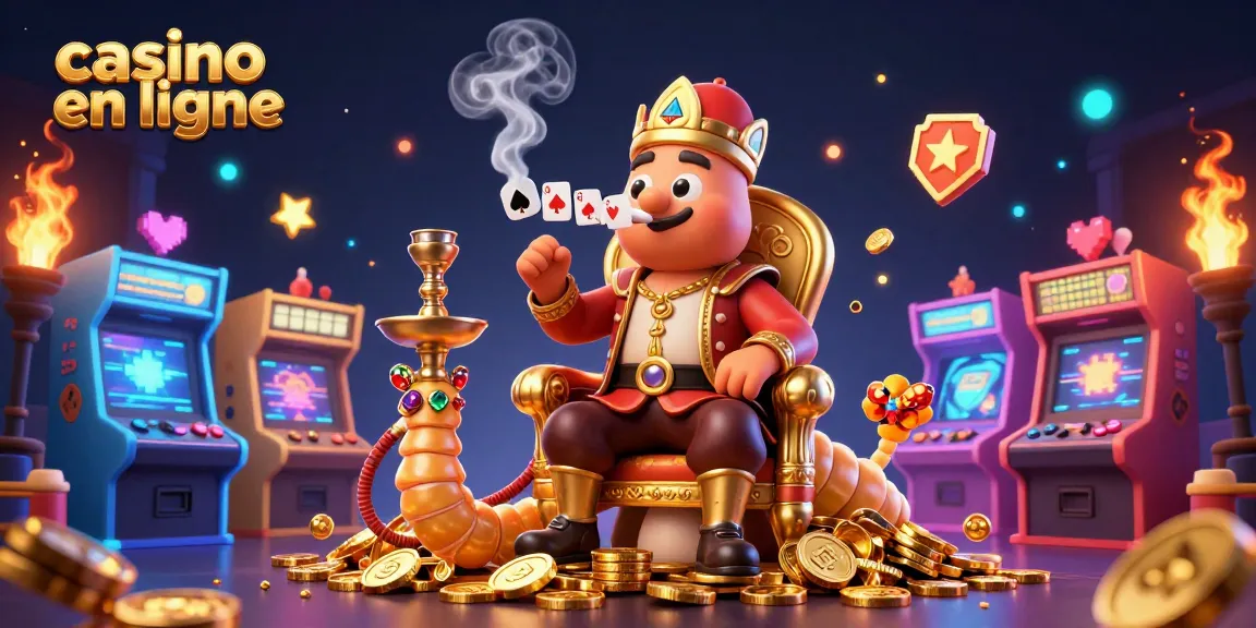 Jouez aux jeux de casino en ligne avec cette illustration colorée et dynamique.