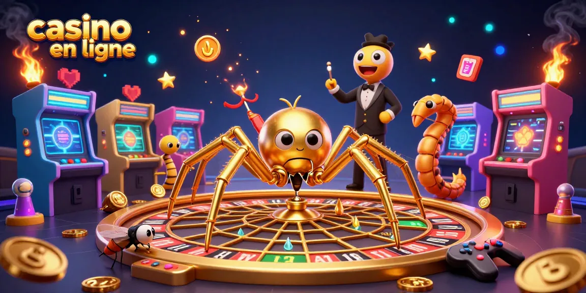 Envie de miser au casino en ligne? Découvrez notre illustration captivante de jeux de casino animés!