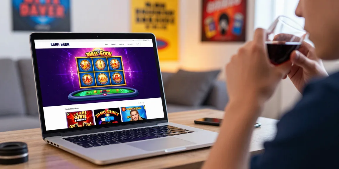 Un joueur engagé sur un site de casino en ligne dans un environnement moderne et accueillant.