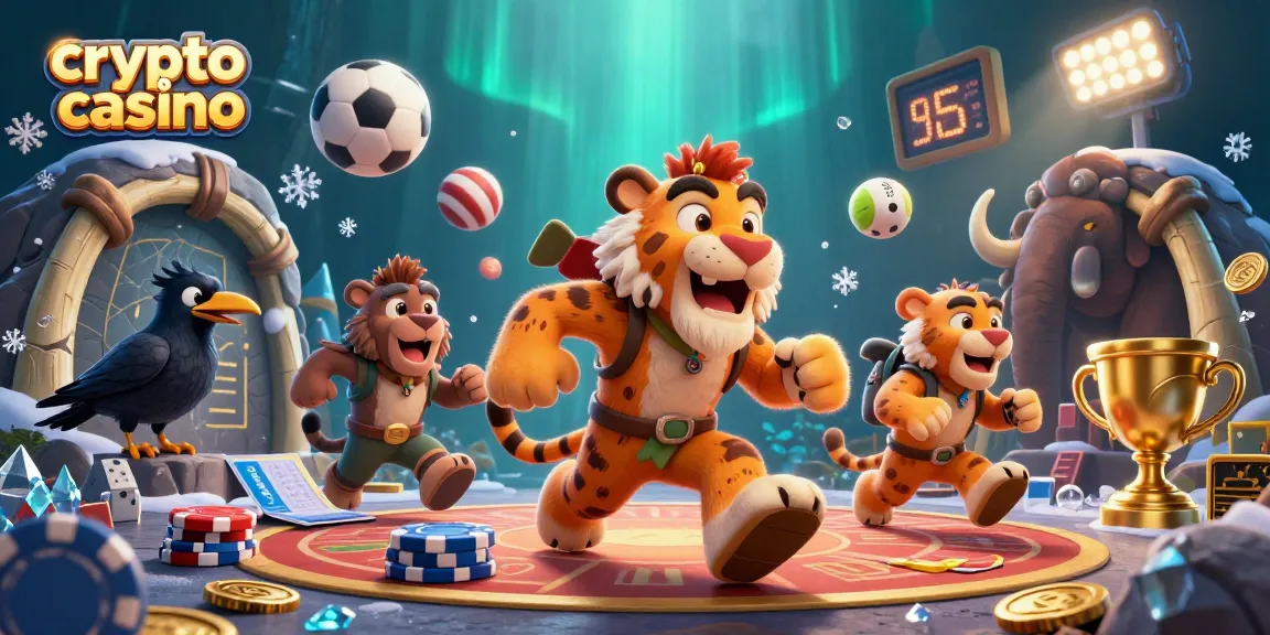 Jouer au crypto casino avec des personnages préhistoriques dans un univers animé et coloré.