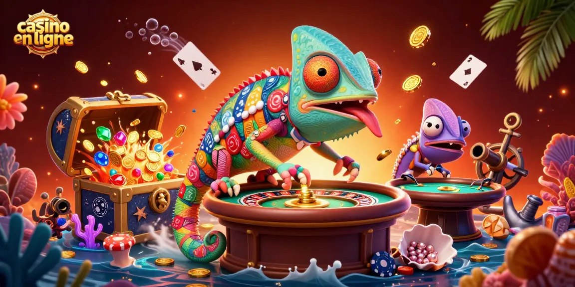 Venez découvrir le casino en ligne avec des jeux palpitants, un caméléon chanceux et des trésors sous-marins.